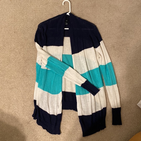 Tri colour thin knit cardigan - Picture 1 of 4